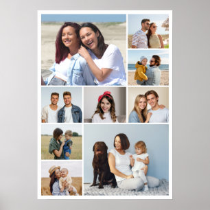 Póster Crea tu propio collage de 9 fotos
