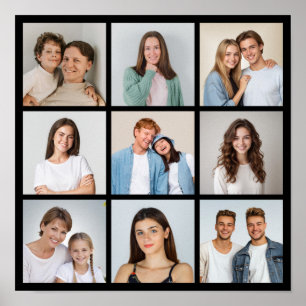 Póster Crea tu propio collage de 9 fotos