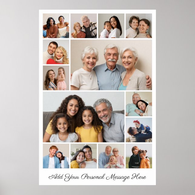 Póster Crea tu propio Collage de fotos 14 Añadir tu salud (Frente)