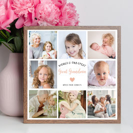 Póster Crea tu propio collage de fotos de la bisabuela mo
