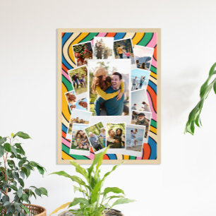 Póster Crea tu propio Collage de fotos de película retro 