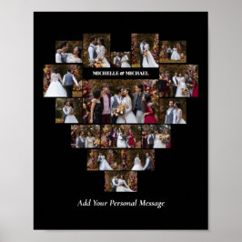 Póster Crea tu propio collage de fotos en forma de corazó