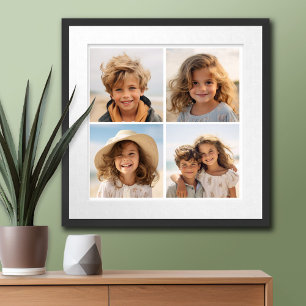 Póster Crea tu propio collage minimalista de 4 fotos - Bl