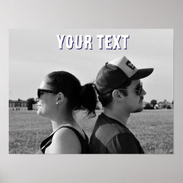 Póster crea tu propio compromiso de texto fotográfico