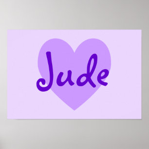 Póster Crea tu propio Corazón Púrpura Personalizado