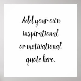 Póster Crea tu propio cuadrado de citas inspiradas modern