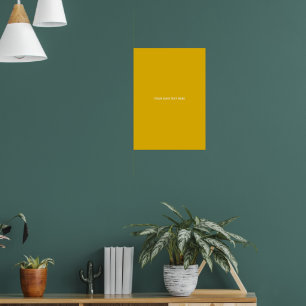Póster Crea tu propio diseño amarillo personalizado
