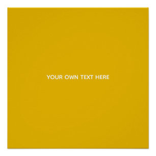 Póster Crea tu propio diseño personalizado amarillo
