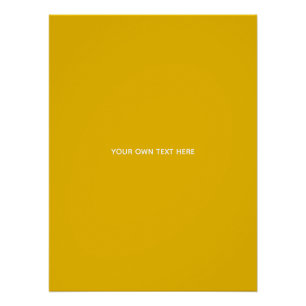 Póster Crea tu propio diseño personalizado amarillo