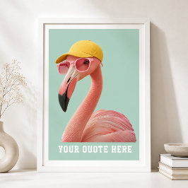 Póster Crea tu Propio Flamingo Personalizado con Cita