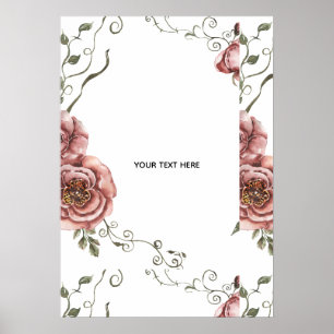 Póster Crea tu propio floral 