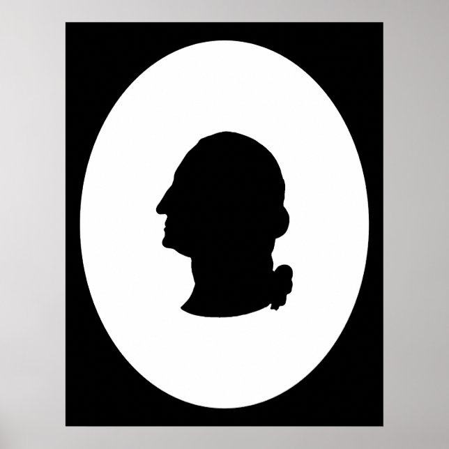 Póster Crea tu propio George Washington Silhouette (Frente)
