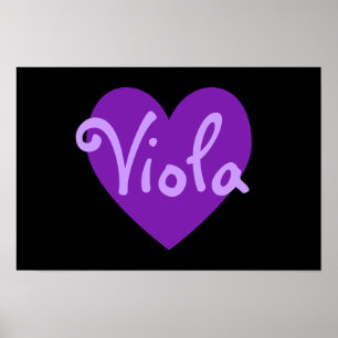 Póster Crea tu propio negro morado personalizado de coraz