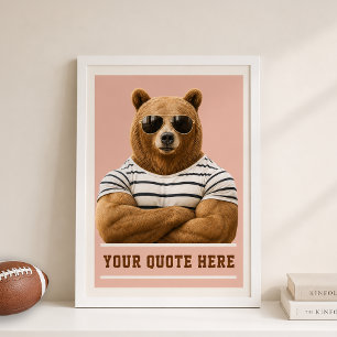Póster Crea tu propio oso personalizado con cita