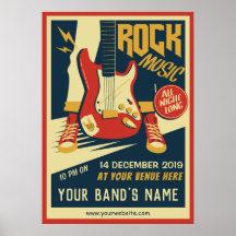 Crea tu propio poster de música Retro Rock