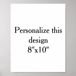 Póster crea tu propio retrato de 8"x10" ninguno