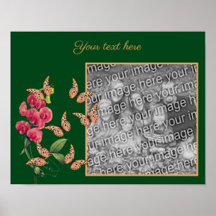 Póster Crea Tus Propias Mariposas Y Fotografía De Flores