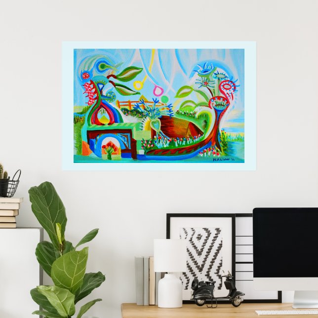 Póster Creación campestre (Oficina en casa)