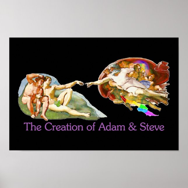 Póster Creación de Adam y Steve (Frente)