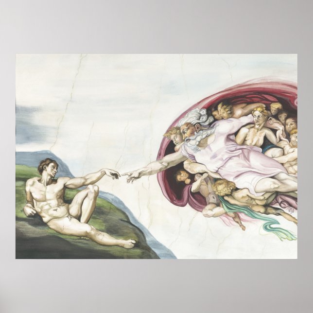 Póster Creación de Adán (Frente)