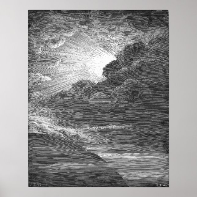 Póster Creación de luz, por Gustave Doré (Frente)
