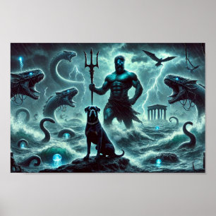 Póster Creación de poseidones y el tutor de rotuiler