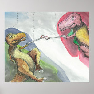 Póster "Creación de T-Rex "