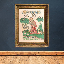 Póster Creación del mundo - Manual medieval de la Biblia