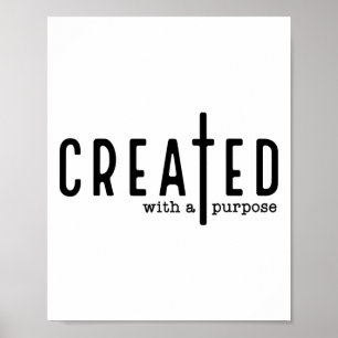 Póster Creado Con Un Propósito Jesús Dios Fe Cristiana E