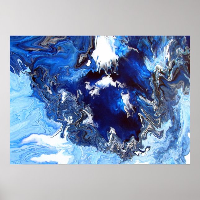Póster Creador azul de 36" x 12", papel Poster de valor ( (Frente)