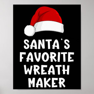 Póster Creador de Corona Favorito del Santa de Navidad Di