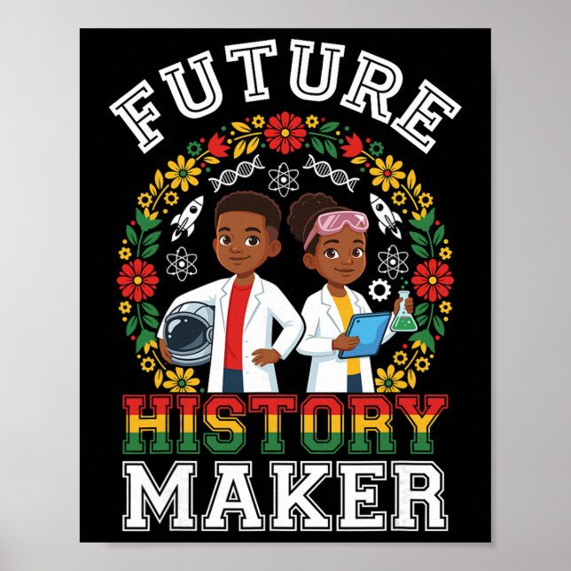 Póster Creador de Historia Futura Mes de la Historia Negr (Frente)