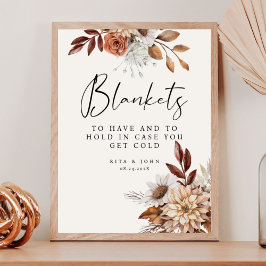 Póster Cream Boho Boda Para Tomar Y Tomar Rótulo