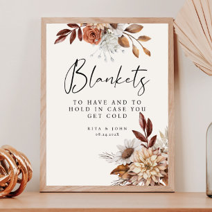 Póster Cream Boho Boda Para Tomar Y Tomar Rótulo