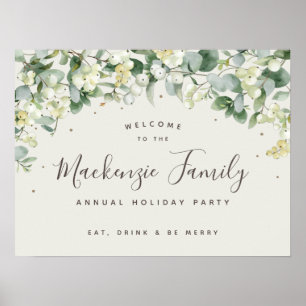 Póster Cream Snowberry+Eucalyptus Navidades fiesta de fer