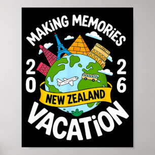 Póster Creando recuerdos vacaciones nueva zelanda 2026 vi