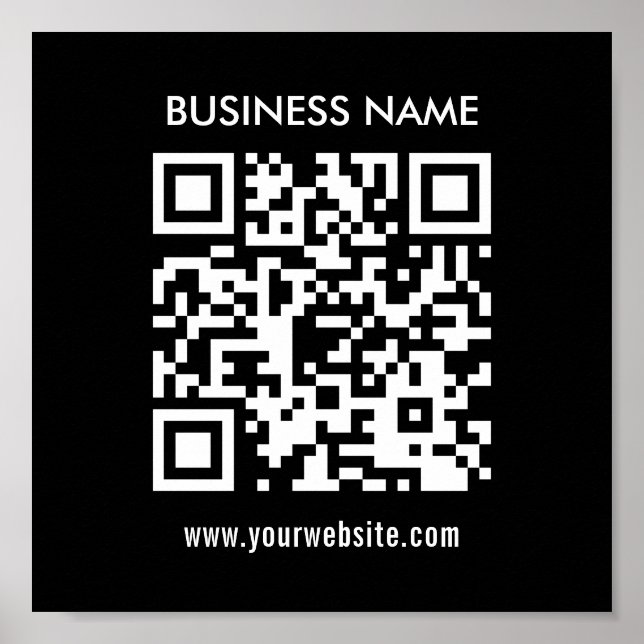 Póster Crear código QR instantáneamente | Diseño sencillo (Frente)