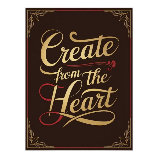 Póster Crear desde el corazón (Anverso)