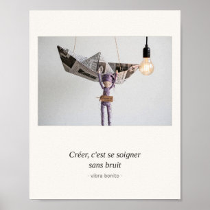 Póster Crear es sanarse en silencio — Serie Papel