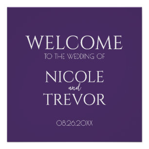 Póster Crear la propia - bienvenida púrpura