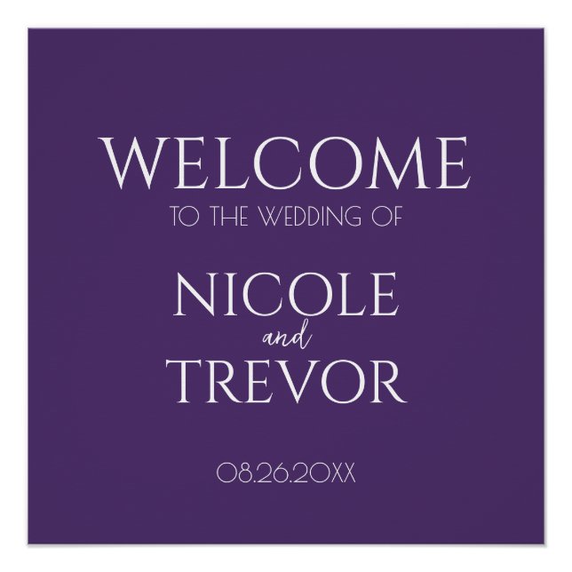 Póster Crear la propia - bienvenida púrpura (Anverso)