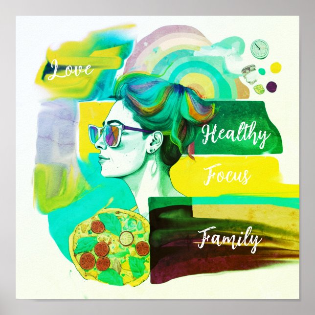 Póster Crear mi vida de sueño: el tablero de visión amari (Frente)