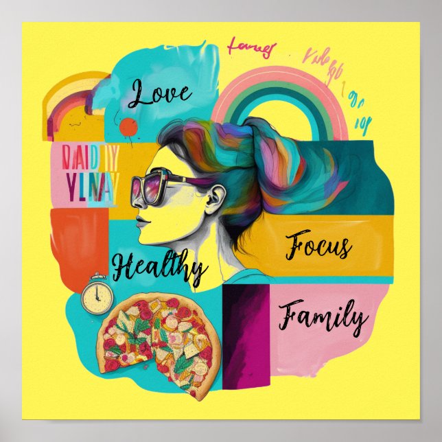 Póster Crear mi vida de sueño: el tablero de visión amari (Frente)