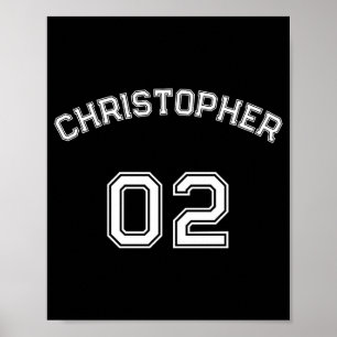 Póster Crear número de camiseta de nombre de jugador homb