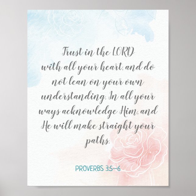 Póster Crear su propia caligrafía Biblia Verso texto (Frente)