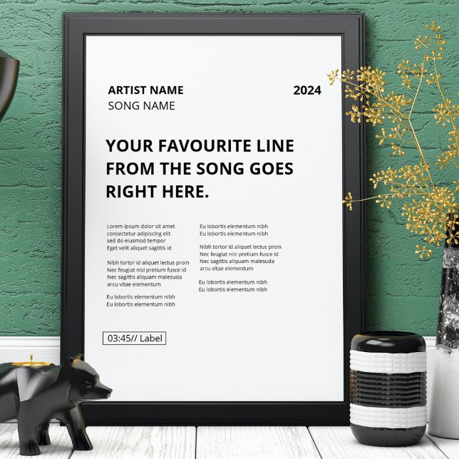 Póster Crear su propia canción Personalizado (Subido por el creador)