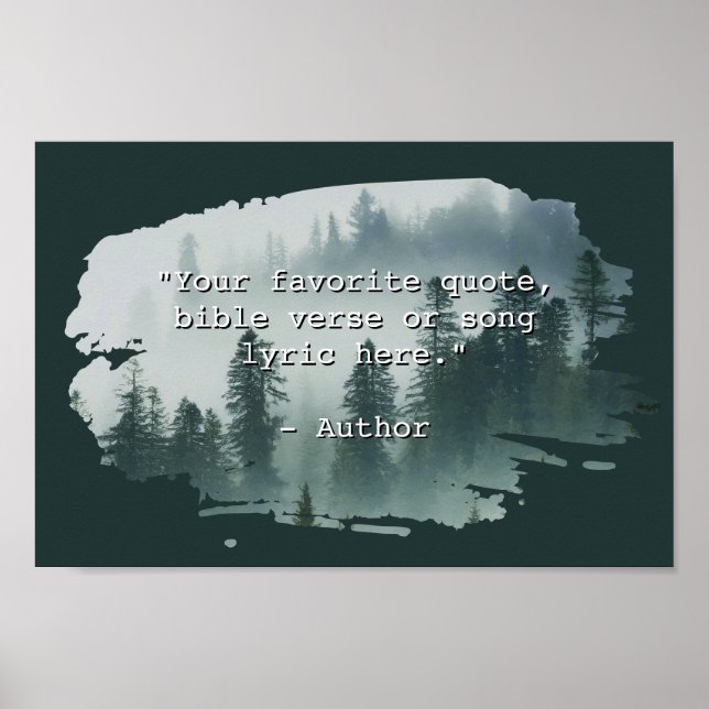 Póster Crear su propia cita de Personalizado de paisajes  (Frente)