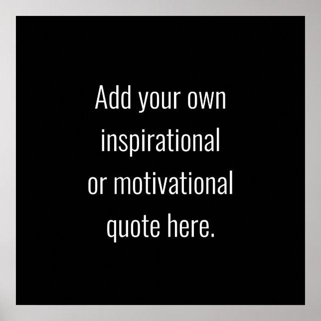 Póster Crear su propia cita Inspiradora moderna para el u (Frente)