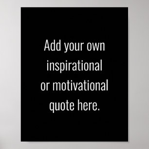 Póster Crear su propia cita Inspiradora moderna para el u