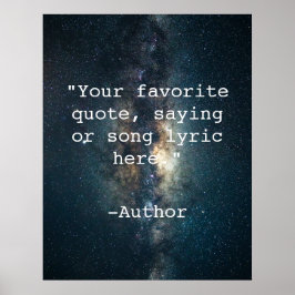 Póster Crear su propia cotización